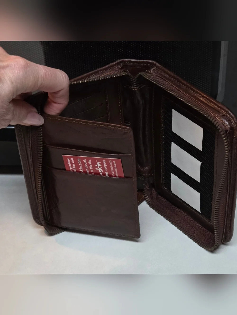 Rhinoskin Tri-Fold Leather Case for Handheld Organizers